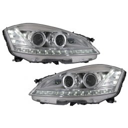 Faruri LED pentru Mercedes Clasa S W221, look facelift, semnalizare dinamica