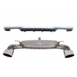Difuzor bara spate cu evacuare dubla pentru Audi A3 8V Facelift S-Line