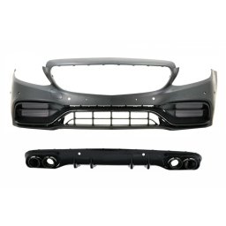 Bara fata cu difuzor spate Mercedes C-Class C205 A205 C63 negru lucios