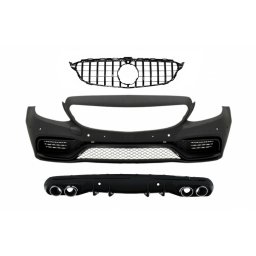 Bara fata Mercedes C-Class W205/S205 2014-2018 cu grila si difuzor C63 Design