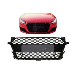 Grila centrala Audi TT FV 8S 2015-2017 RS Design, negru lucios