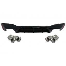 Difuzor bara spate BMW Seria 5 G30 G31 2017-2020 negru lucios M5 Design