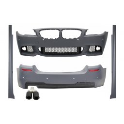 Pachet exterior BMW Seria 5 F10 M-Technik cu ornament evacuare carbon mat stanga