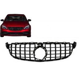 Grila centrala Panamericana negru lucios pentru Mercedes C-Class W205 2018-2020