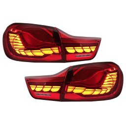 Stopuri OLED BMW Seria 4 F32 F33 F36 M4 F82 F83 rosu clar cu semnal dinamic
