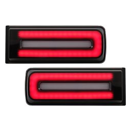 Stopuri Full LED negre pentru Mercedes G-Class W463 2008-2017, design facelift