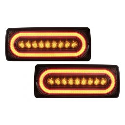 Stopuri Full LED fumurii pentru Mercedes G-Class W463 cu semnal dinamic