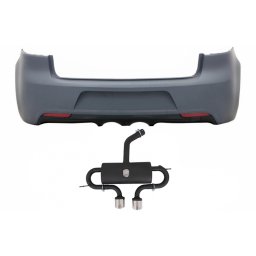 Bara spate VW Golf 6 VI (2008-2013) R20 Look cu sistem evacuare central