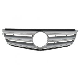 Grila centrala Mercedes C-Class W204 S204 2007-2014 sport argintie