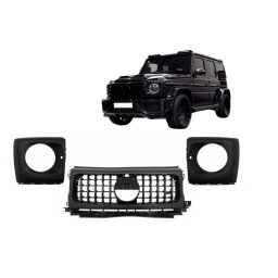 Grila centrala cu carcase faruri Mercedes G-Class W464/W463A Panamericana