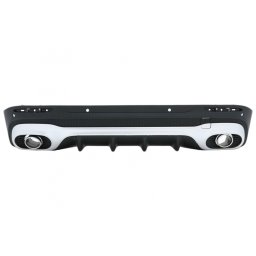 Difuzor bara spate Mercedes GLB X247 SUV cu ornamente evacuare cromate