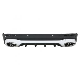 Difuzor bara spate Mercedes GLB X247 SUV cu ornamente evacuare crom