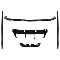 Pachet aero complet Mercedes Clasa A W176 Facelift Sport Line, negru lucios