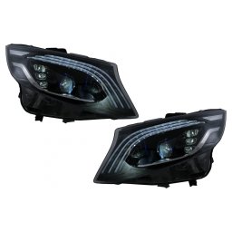 Faruri Full LED negre pentru Mercedes V-Class W447 2016-2020
