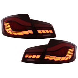 Stopuri OLED BMW Seria 5 F10/F11/F07 2011-2017 rosu clar cu semnal dinamic