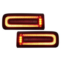 Stopuri Full LED fumurii pentru Mercedes G-Class W463, semnal dinamic
