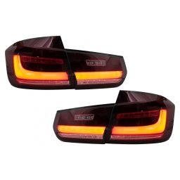 Stopuri LED BAR pentru BMW Seria 3 F30/F31 2011-2019 rosu clar secvential