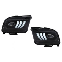 Faruri Full LED negre pentru Ford Mustang V Pre-Facelift 2005-2009