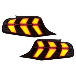 Stopuri Full LED fumurii pentru Ford Mustang V 2010-2012 cu semnal dinamic