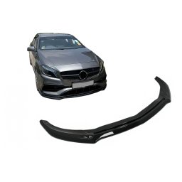 Lip bara fata Mercedes A-Class W176 AMG Facelift 2015-2018 negru lucios