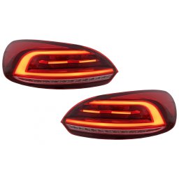 Stopuri LED rosii cu semnal dinamic pentru VW Scirocco Mk3 Hatchback
