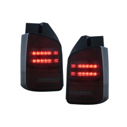 Stopuri Full LED pentru VW Transporter T5 Facelift/T6, Rosu Fumuriu