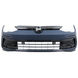 Bara fata VW Golf 8 Mk8 MQB 2020-2023, design R Line, cu grile