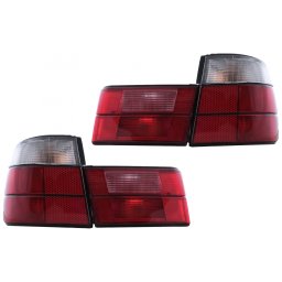 Stopuri spate BMW Seria 5 E34 Sedan 1987-1995 rosu-alb, set 2 piese