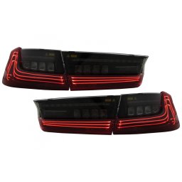Stopuri LED BMW Seria 3 G20 Sedan 2018-2022 aspect laser rosu fumuriu