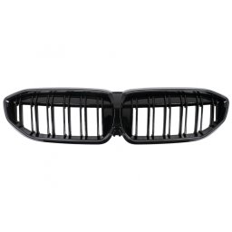 Grile centrale LED BMW Seria 3 G20 G21 2019-2022 negru lucios