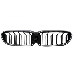 Grile centrale LED BMW Seria 5 G30/G31 2017-2019, negru lucios