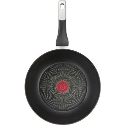 Tigaie wok TEFAL Unlimited G2551972, 28cm, aluminiu, negru