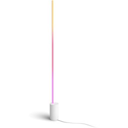 Lampadar LED RGB inteligent Philips Hue Gradient Signe floor, 29W, 1800 lm, lumina alba si colorata, IP20, 145.8 cm, Aluminiu, Alb