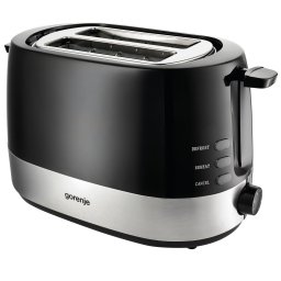Prajitor de paine Gorenje T850BK, 850 W, 2 Felii, Control electronic cu 7 grade de rumenire, Negru-Inox