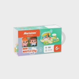 Set de construit cu blocuri, Marioinex Mini Waffle City: Cafenea, 80 piese