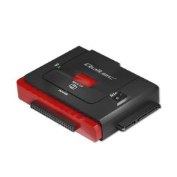 Adaptor Usb 3.0 La Ide Sata Iii, Qoltec, 50645, Standard: Usb 3.0, Viteza De Transfer: 5 Gb/S, Tip Carcasa: Extern, Lungime Cablu: 0.5 m, Dimensiuni: 70 x 100 x 15 mm, Negru, Rosu