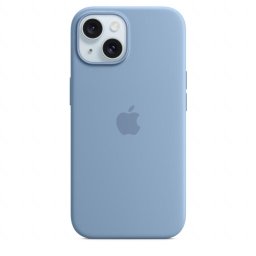 Husa telefon APPLE iPhone 15 Silicone Case cu MagSafe, Albastru deschis