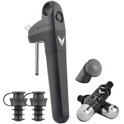 Set sistem conservare vin Coravin Pivot +, Negru