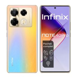 Telefon Mobil Infinix Note 40 Pro 4G, Procesor Mediatek Helio G99 Ultimate, AMOLED 6.78", 12GB RAM, 256GB Flash, Camera Tripla 108 + 2 + 2 MP, Wi-Fi, 4G, Dual Sim, Android, Auriu