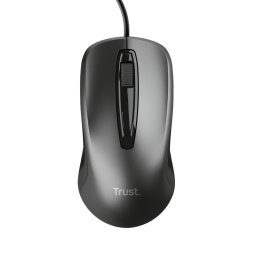 Mouse Trust cu fir optic, Negru