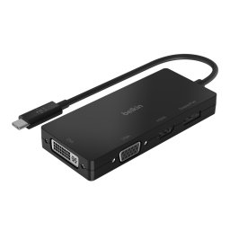 Cablu Adaptor Video Belkin AVC003btBK, USB-C, HDMI, VGA, DVI, DisplayPort, Multi-Port, 4K UHD, Negru