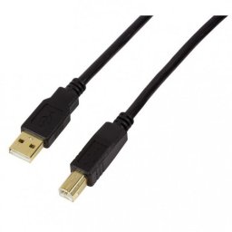 Cablu USB 2.0, USB-A/M la USB-B/M, amplificator, negru, 15 m