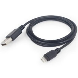 Cablu alimentare si date Gembird, USB 2.0 (T) la tip Lightning (T), 1m, Negru, CC-USB2-AMLM-1M
