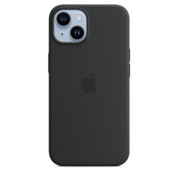 Husa Protectie Spate Apple MW5R3ZM/A pentru iPhone 14, Silicon, MagSafe, Negru