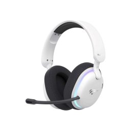 Casti gaming Havit Fuxi-H7, Bluetooth 5.2, 18 ore autonomie, 40mm, Alb-Negru