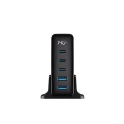 Incarcator retea Havit UCLE004 EU - Cinci Porturi 3 x USB-C si 2 x USB-A, Putere 140 W, Negru