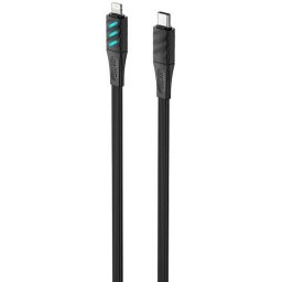 Cablu transfer date Havit CB6255 - USB type C tata la Lightning tata, Compatibil Apple, Lungime 1 m, Negru