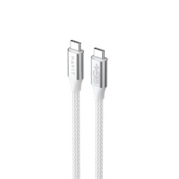 Cablu universal de incarcare si date Havit CB6290, USB Type C(T) la USB Type C(T), Lungime1 m, Alb-gri