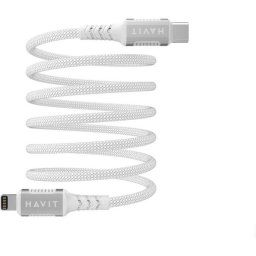 Cablu de date Havit CB6298 pentru Apple - Magnetic USB type C la Lightning, Lungime 1 m, Alb