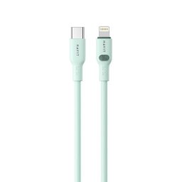 Cablu de date Havit CB6281, Compatibil Apple, USB Type C la Lightning, Lungime 1 m, Verde